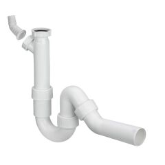 Сифон для раковины VIEGA 1 1/2&Prime;х40 с отводом, 45&deg; пластик белый трубный б/г 101800