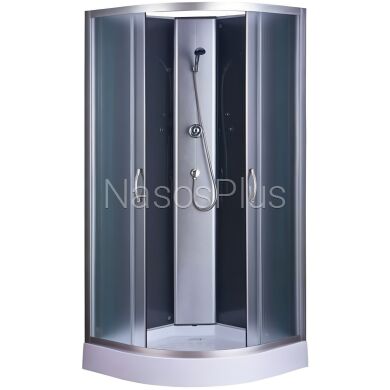 Душевой бокс полукруглый без крыши SAN L90FFS (L90F) BRAVO (3уп.) - Фото 1 Душевой бокс полукруглый без крыши SAN L90FFS (L90F) BRAVO (3уп.)