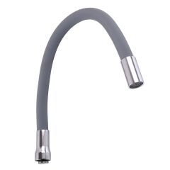 Вилив змішувача GLR-GRAY-55 для кухні Гофрований , силікон Сірий , 3/4&Prime;ВН