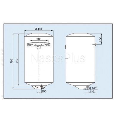 Водонагреватель LEOV EL 80 l