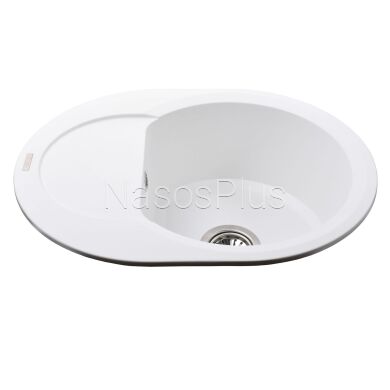 Гранитная мойка Globus Lux MORAINE белый 600х470мм-А0007