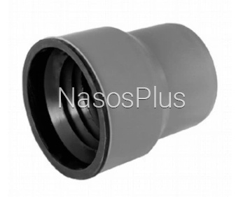 Переходник Valsir для внутреней канализации HTUG ∅100, чугун-пластик серый Переходник Valsir для внутреней канализации HTUG ∅100, чугун-пластик серый