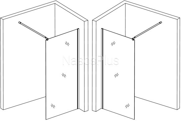Душевая перегородка LEGA 120ТB (120BТ) BRAVO (1уп.)