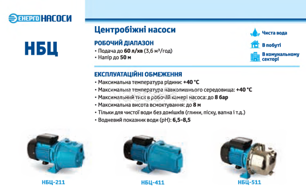 Самовсмоктуючий насос НБЦ 511