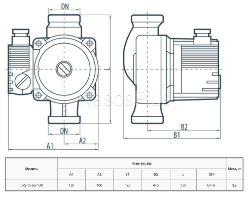 Sprut LRS15-6S-130 Циркуляционный насос