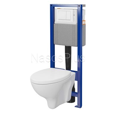 КОМПЛЕКТ С04: ИНСТ СИС-МА SYSTEM 40 MEХАН+ MITO RED 411 С полип сид + кнопка смыва ENTER II белая