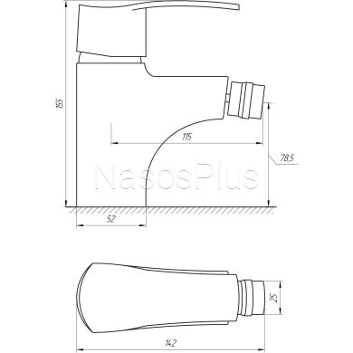 Смеситель для биде Globus Lux QUEENSLAND GLQU-106
