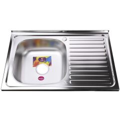 Мийка кухонна накладна прямокутна 800х500х180 Satin Left MR 8050 L E Mira