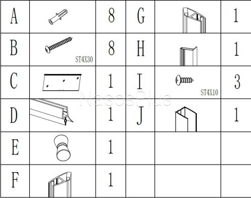 Душевые двери PROSNA 90TCW.Line (90W.Line) BRAVO (1уп.)