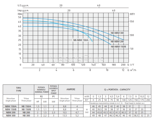 NB/А 150 Speroni Самовсасывающий насос - Фото 3 NB/А 150 Speroni Самовсасывающий насос