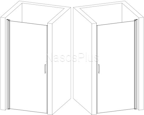 Душевые двери PROSNA 90TCW.Line (90W.Line) BRAVO (1уп.)