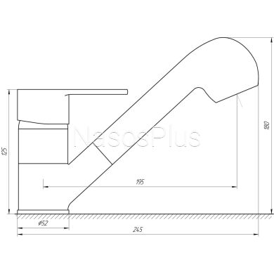 Смеситель для кухни Globus Lux QUEENSLAND GLQU-0107