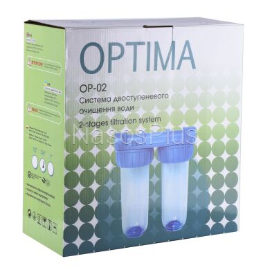 Система 2-х ступеневого очищення Optima OP-02, 1/2&Prime;