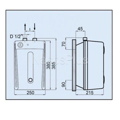 Водонагреватель LEOV LUN Small 5 l подвод воды сверху