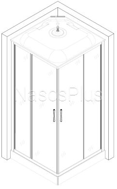 Душевой бокс квадратный NIDA L90GBB (L90B) BRAVO (4уп.) - Фото 9 Душевой бокс квадратный NIDA L90GBB (L90B) BRAVO (4уп.)