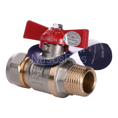 Кран шаровый SOLOMON 16х1/2″ B1183 наружная резьба - Фото 3 Кран шаровый SOLOMON 16х1/2″ B1183 наружная резьба