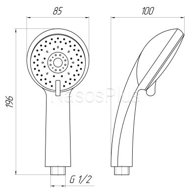 Душова лійка Globus Lux HY-1227-LUX Blister - Фото 6 Душова лійка Globus Lux HY-1227-LUX Blister