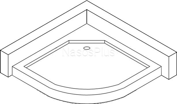 Душовий піддон півкруглий NYSA RL90F (RL90) BRAVO (1уп.)