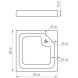 Душевой поддон квадратный LUBAWA SL90F (SL90) BRAVO (1уп.)