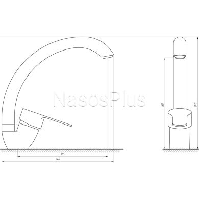 Смеситель для кухни DOMINO ELLIPSE DCC-203S