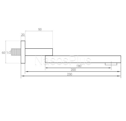 Излив встроенного смесителя Globus Lux GLM-200 N-00