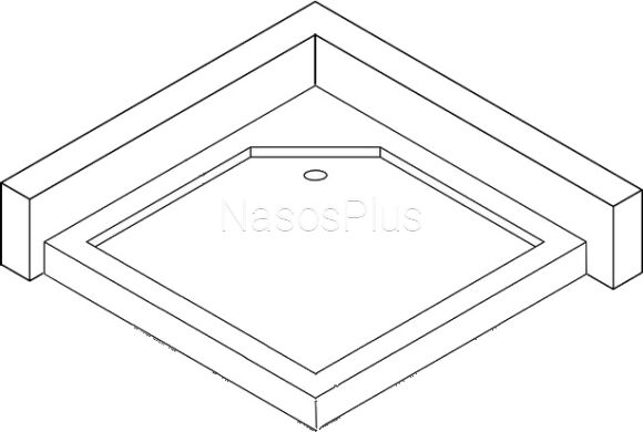 Душевой поддон квадратный LUBAWA SL90F (SL90) BRAVO (1уп.)