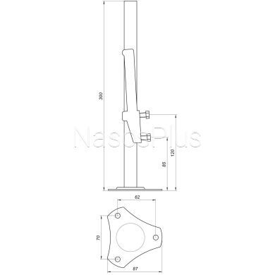 Підлоговий кронштейн панельного радіатора висота-300мм FBPR-300 CRISTAL